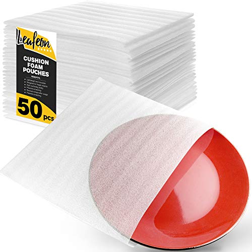 12" x 12" Foam Wrap Pouches Cushioning for Packing Moving Shipping and Storage Supplies - Foam Pouches is Great Alternative to Air Sheets and Bubble Envelopes - 50 Pack