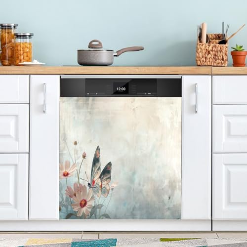 Ewusp Autocollant magnétique pour lave-vaisselle, lave-vaisselle, panneau de porte et électroménager, autocollant décoratif pour la maison, la cuisine, la...