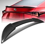 HK5 Black Real Carbon Fiber F-Style Rear Trunk Lid Spoiler Wing Compatible with 2021-2023 Lexus IS300 IS350 IS500, 2022
