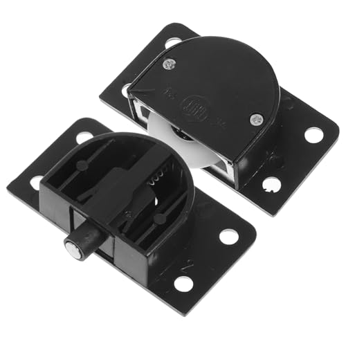 Hohopeti Roulette Porte Coulissante pour Armoire Roue de Porte Placard Noire Plastique Galet de Remplacement Silencieux et Robuste de Meuble