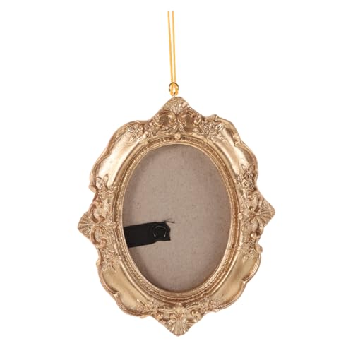 OFFSCH Creative Christmas Tree Pendants Small Picture Frame Christmas Hanging Picture Frames s Hanging Ornaments Mini Gold Frames Mini Tiny Picture Frame Golden Resin