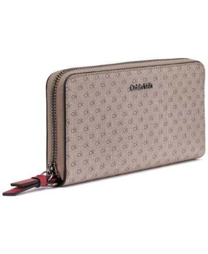 Image of Calvin Klein Women's Key Item Saffiano Continental Zip Around Wallet With Wristlet Strap