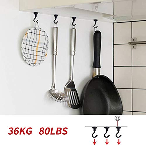 4 ganci magnetici neri da 36,3 kg, resistenti