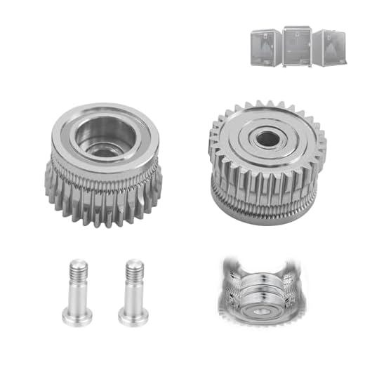 k1 Max Extruder,k1 Double Bearing Gear Upgrade Kit Hardened Steel DLC Gold+Reduction Gear,All Metal Filament Drive Extruder Gear,for K1 / K1 Max / K1C 3D Printer Accessories Parts