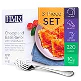 HMR Cheese and Basil Ravioli Entrée | Pre-packaged Lunch or Dinner to Support Weight Loss | Ready to Eat | Vegetarian | 10g of Protein | Low Calorie Food | 8oz Serving per Meal | Pack of 3