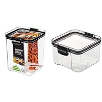 Sistema Ultra Square Food Container, 920ml, Black & J7S95 Ultra Square Food Container, 460ml, Black, Brown/Tan