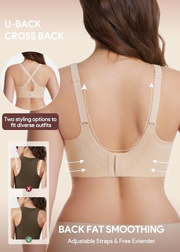 Image of HBselect Nursing Bras for Breastfeeding 3 Pack Women Maternity Jelly Bras | Wireless Classic Jelly Support Nursing Bra, Seamless Scalloped Maternity Bras, Comfort Pregnancy Sleep Bralette with Extender