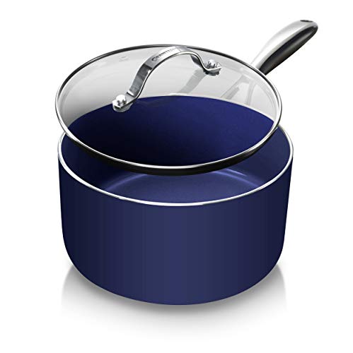 Granite Stone Diamond Granite Stone Classic Blue Saucepan with Ultra Nonstick & Durable