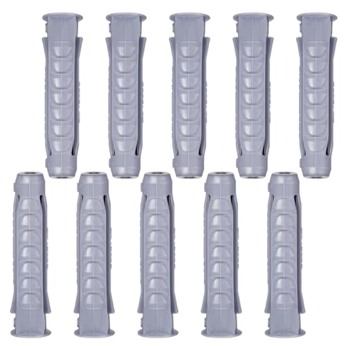 10 Pcs Concrete Wall Anchors for TV Wall Mount Installation Suitable for Concrete and Brick Walls Masonry Anchors Plastic Anchor Bolts for TV Mounting Screws, 10x50mm