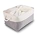 Mangata scatole per Armadio, contenitori per Armadio, Extra Grande Cesto portaoggetti Pieghevole con Manici per Vestiti, Asciugamani, Giocattoli (50x40x30 cm, Bianco Grigio)