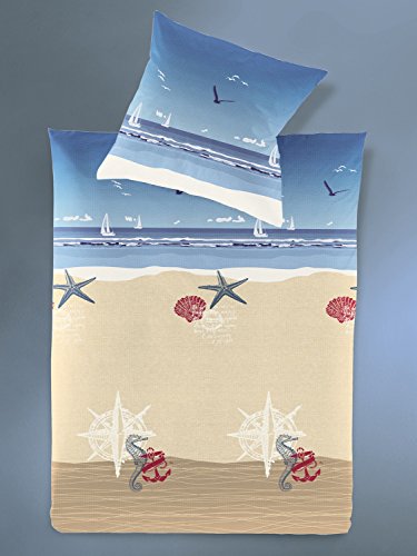 Irisette Seersucker Bettwäsche Calypso 8163-20 (135x200 cm + 80x80 cm)