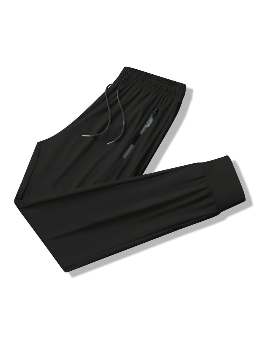 ORANDESIGNE Pantalon Jogging Homme Léger Stretch Survetement Bas de Jogging Extensible Pantalons de Sport à Poches Zippées