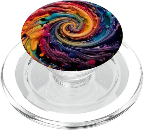 Rainbow Swirl in Oil Paint Style, Pride Rainbow PopSockets PopGrip