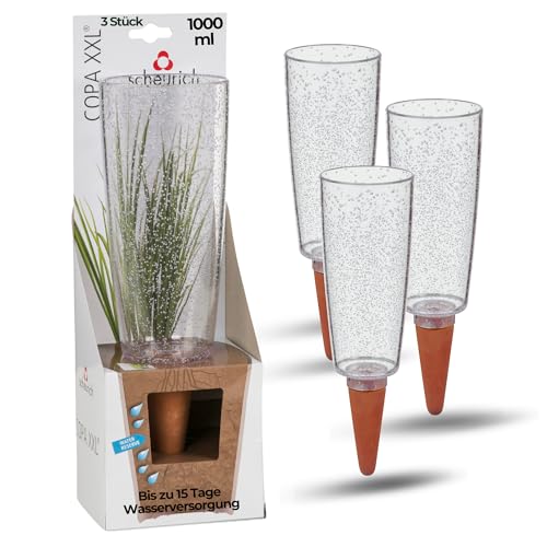 Scheurich Copa XXL Bewässerung Wasserspender Bewässerungskugel grün transparent (3 Transparent)