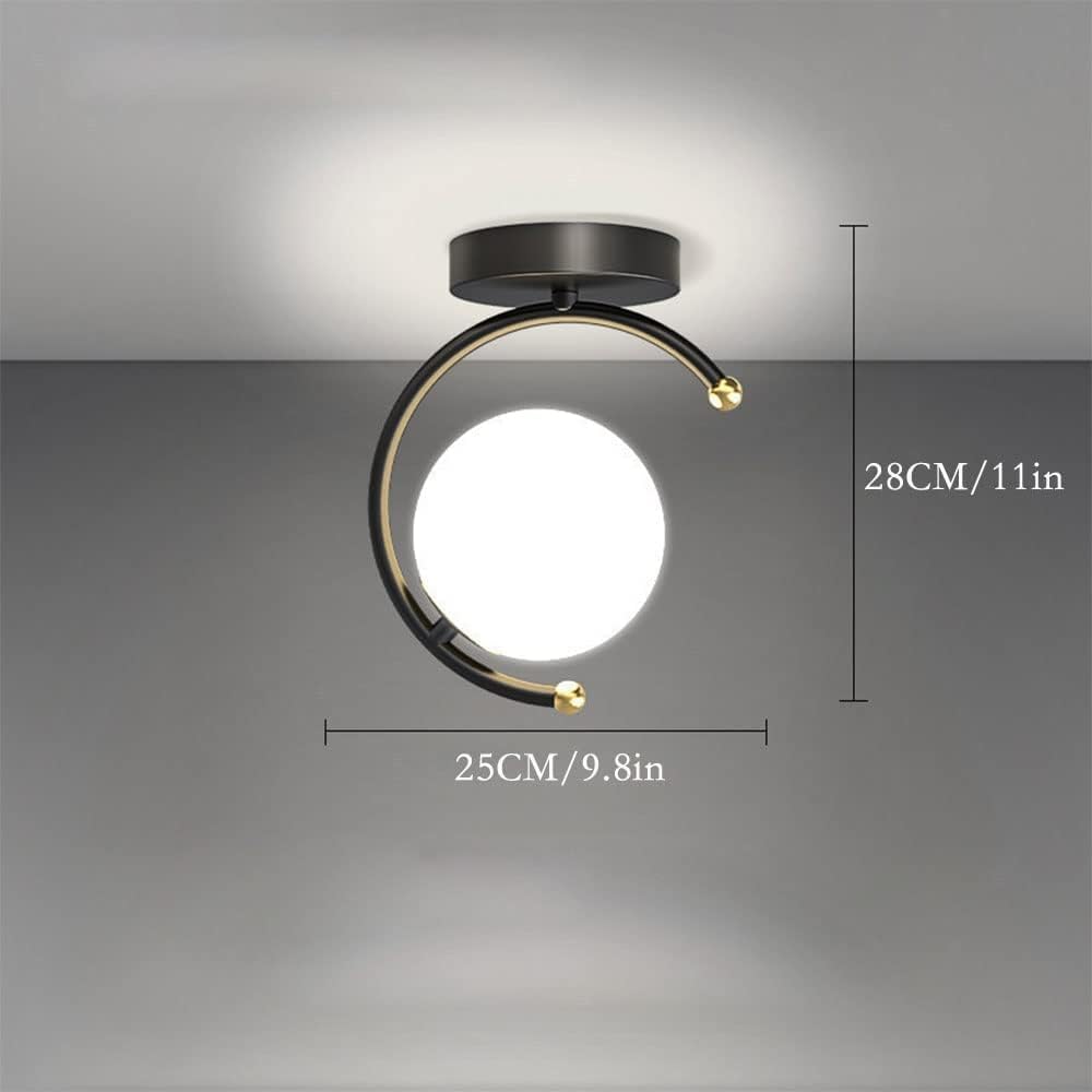 Lampa Sufitowa Globe Led-plafondlamp Moderne glazen bol Dicht bij plafondlamp Armatuur Postmoderne kleine plafondlamp voor eetkamer Keuken Café Bar Hal Biuro