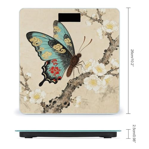 Báscula digital de baño Butterfly con sensor y pantalla LED miniatura 2