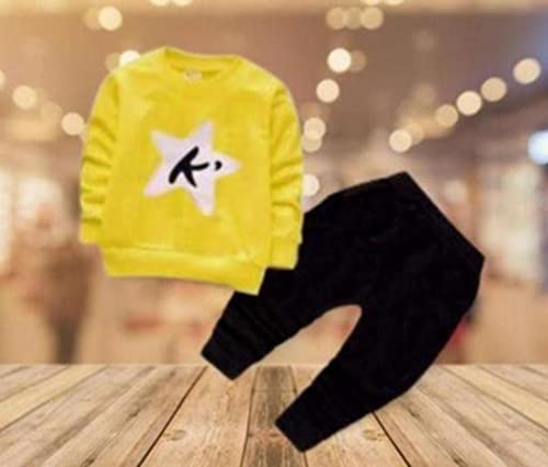 Image of Peterman Boys Regular Fit Hosiery Cotton Full Sleeves Sweatshirt T-shirt & Jogger Pant Clothing Set