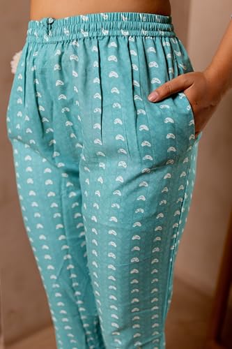 Image of MIRCHI FASHION Women's Straight Fit Pure Cotton Printed Kurta Set with Dupatta and Trouser
