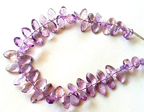 Améthyste naturelle perles marquises facettées 8 pouces pour création bijoux E2105