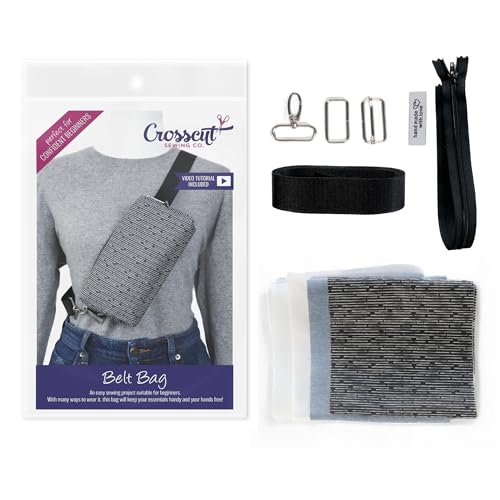 Belt Bag Sewing Kit - Supplies, Printed Pattern and Video