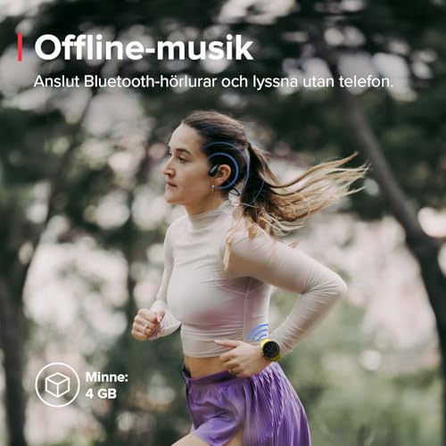 SUUNTO Run GPS Laufuhr, 1,32 AMOLED-Touchscreen, Leichtgewicht, Multisport, Aktivitätentracker, Präzises GPS, Herzfrequenz-/Schlaf-Tracking, 12 Tage Akkulaufzeit, 4GB Offline-Musikspeicher
