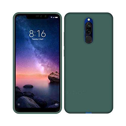Image of Case Creation Luxurious OG Series for Xiaomi Redmi Note 6 Pro Case Cover,Anti-Dirty Slim Case Frosted Matte Cute Candy TPU Raised Bezel (Splash of Color) Back Cover for Redmi Note 6 Pro -Lake Green