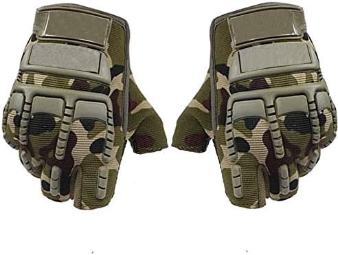 Adroitz Half Cut Racing Biking Driving Motorcycle Gloves (Medium, Green, Set of 2)