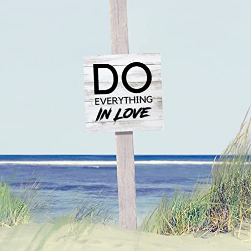 Tableau en bois rustique Do Everything in Love, décoration murale haut de gamme
