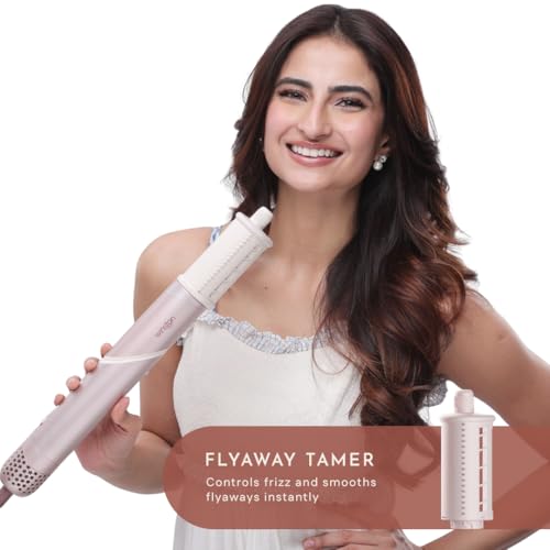 Image of Winston Flexy 8 in 1 Hair Multi Styler with Auto-Wrap Curler | 1400W High-Speed Ionic Hot Air Brush & Dryer | Straightens, Curls, Volumizes & Smooths | Anti-Frizz Styling Tool for Women | Travel Case Included