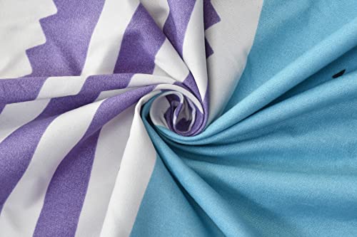 Image of Precsie Fabrics Elastic Fitted Glace Cotton Single Bed (72x48x Upto 6 Inches) Bedsheet with 1 Pillow Cover-200TC (Sky Blue)