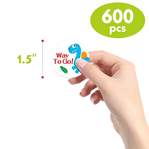 600 Pcs Teacher Reward Encouragement Motivational Dinosaur Sticker Mega Pack In 16 Designs (Each Measures 1.5” In Diameter) #TOP1