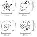 Oasis Supply Seashells and Starfish Sugar Decorations, Cupcake Toppers, 12 Count