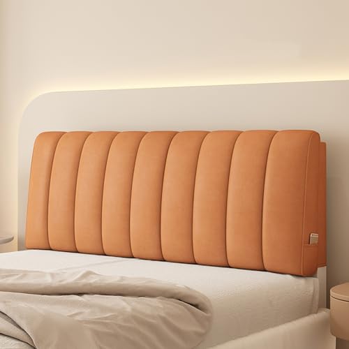 Coussin de tête de lit capitonné avec support mural - Grand coussin - Pour lit double, chambre à coucher, dortoir, lit superposé - Dossier avec housse amovible et...