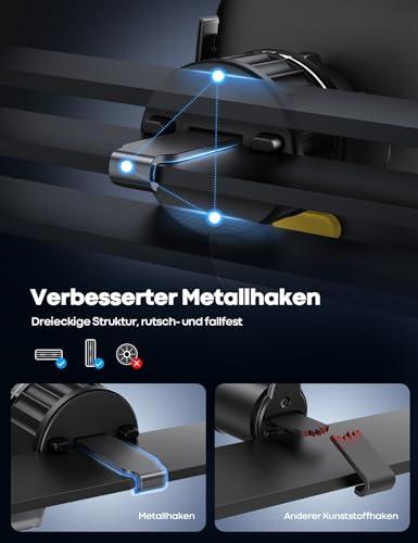 Lamicall Handyhalterung Auto, Handy Autohalterung - [2026 Federclip] Universal Lüftung Handyhalter Auto, 360 Grad Vent KFZ Halterung für iPhone 17/16/15/14/13/12 Pro Max Plus, Air, 4-7 Zoll Smartphone 3