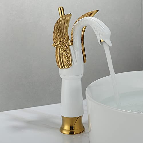 Robinet cygne en cuivre pour vasque résolvant les éclaboussures et le tartre