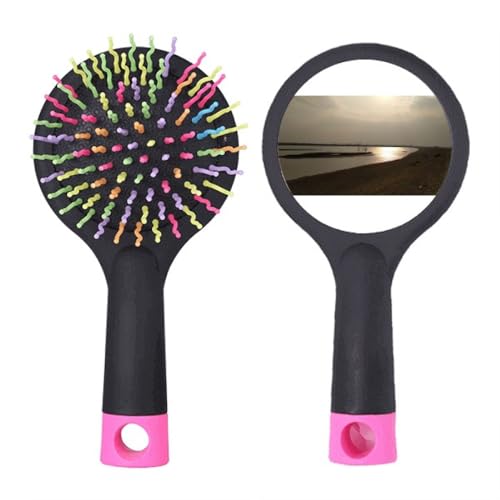 Brosse à cheveux démêlante à coussin d'air imprimé photographie plage du soir pour le salon