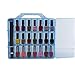 Transparent Blue Universal Clear Nail Polish Organizer Holder case for 48 Bottles Adjustable Dividers Space Saver