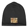 Slouchy Knit Beanies Thick Fleece Lined Cuff Skull Cap Double Layer Winter Ancient Egypt Tribe Series Thermal Hat, Black, One size #3