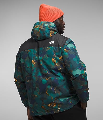 Image of THE NORTH FACE Men's Antora Waterproof Jacket (Standard and Big Size), Summit Navy Camo Texture Print /TNF Black, 5X