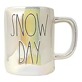 Rae Dunn Ceramic Christmas Mug (16 oz.) (Snow Day/Iridescent)