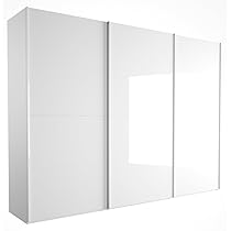 Composad | Armadio a 3 Ante Scorrevoli della Linea Systema, Armadio Camera da Letto Grande e Moderno, (LxAxP): 304,2×222,6×67,1 cm, Colore Bianco Laccato, Made In Italy