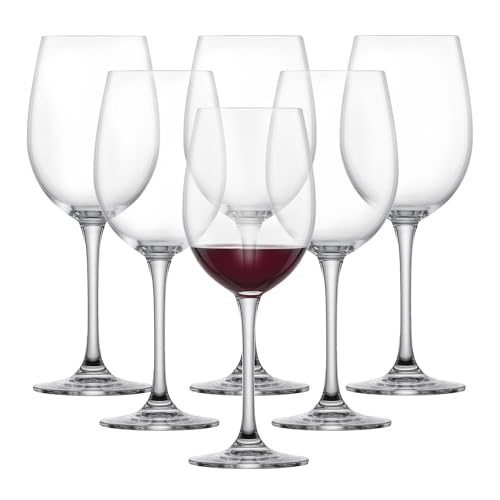 SCHOTT ZWIESEL Classico Red Wine Glass (Set of 6), Crystal Glasses for Red Wine or Water, Dishwasher-Safe Tritan Wine Glasses, Made in Germany (18 Ounce)