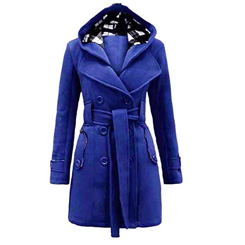 Veste à capuche chaude hiver femme bleue pour ne plus souffrir du froid hivernal