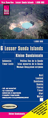 Indonesia 6 Lesser Sunda Islands (2019): reiß- und wasserfest (world mapping project) (Indonesia 6 Lesser Sunda Islands (1:800.000): Bali, Lombok, Sumbawa, Sumba, Flores, Timor, Alor, Wetar)
