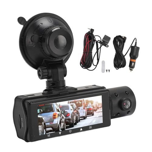 Cámara para salpicadero de coche con sensor G, triple lente HD y vigilancia en carretera 6