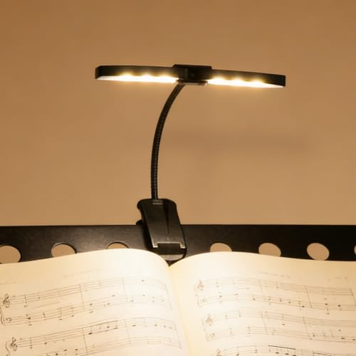 LED Super Bright Rechargeable Music Stand Light Clip-On USB-C Rechargeable