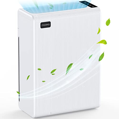 Image of Air Purifiers for Home Large Room, MOOKA H13 True HEPA Filter Air Cleaner for Dust Allergies Pets Dander Pollen Smoke Odor, 100% Ozone Free Quiet Air Cleaner for Home, Bedroom and Office