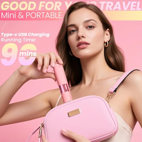 Bikini Trimmer for Women - Waterproof & Painless Dual Head Shaver for Pubic Hair, Face, Legs, Underarms, 2-in-1 Bikini Shaver (Pink) — view 6