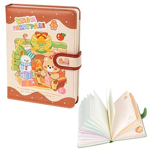Image of FunBlast Diary for Girls - Christmas Kawaii Diary for Kids, Journal Diaries for Girls, Notepad for Students Stationary Items, Birthday Gifts (98 Sheets) (Brown)