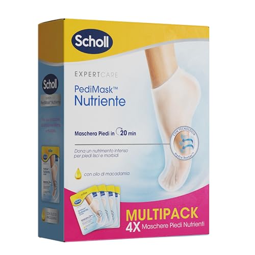 Scholl Pedimask Nutriente con Olio di Macadamia, Maschera Piedi ad Azione...